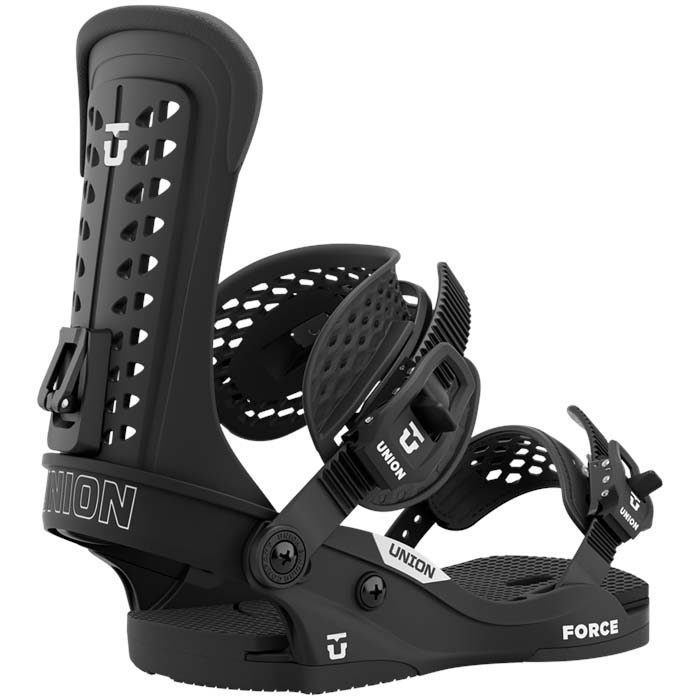 The 2023 Union Force snowboard bindings (black) are available at Mad Dog's Ski & Board in Abbotsford, BC. 