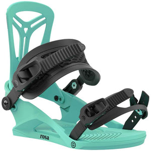 The 2023 Union Rosa women's snowboard bindings available at Mad Dog's Ski & Board in Abbotsford, BC. 