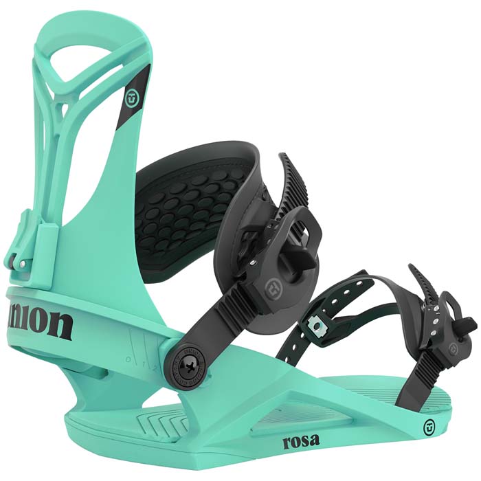 The 2023 Union Rosa women's snowboard bindings available at Mad Dog's Ski & Board in Abbotsford, BC. 