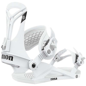 The 2023 Union Rosa women's snowboard bindings available at Mad Dog's Ski & Board in Abbotsford, BC. 